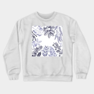 Botanical navy floral Crewneck Sweatshirt